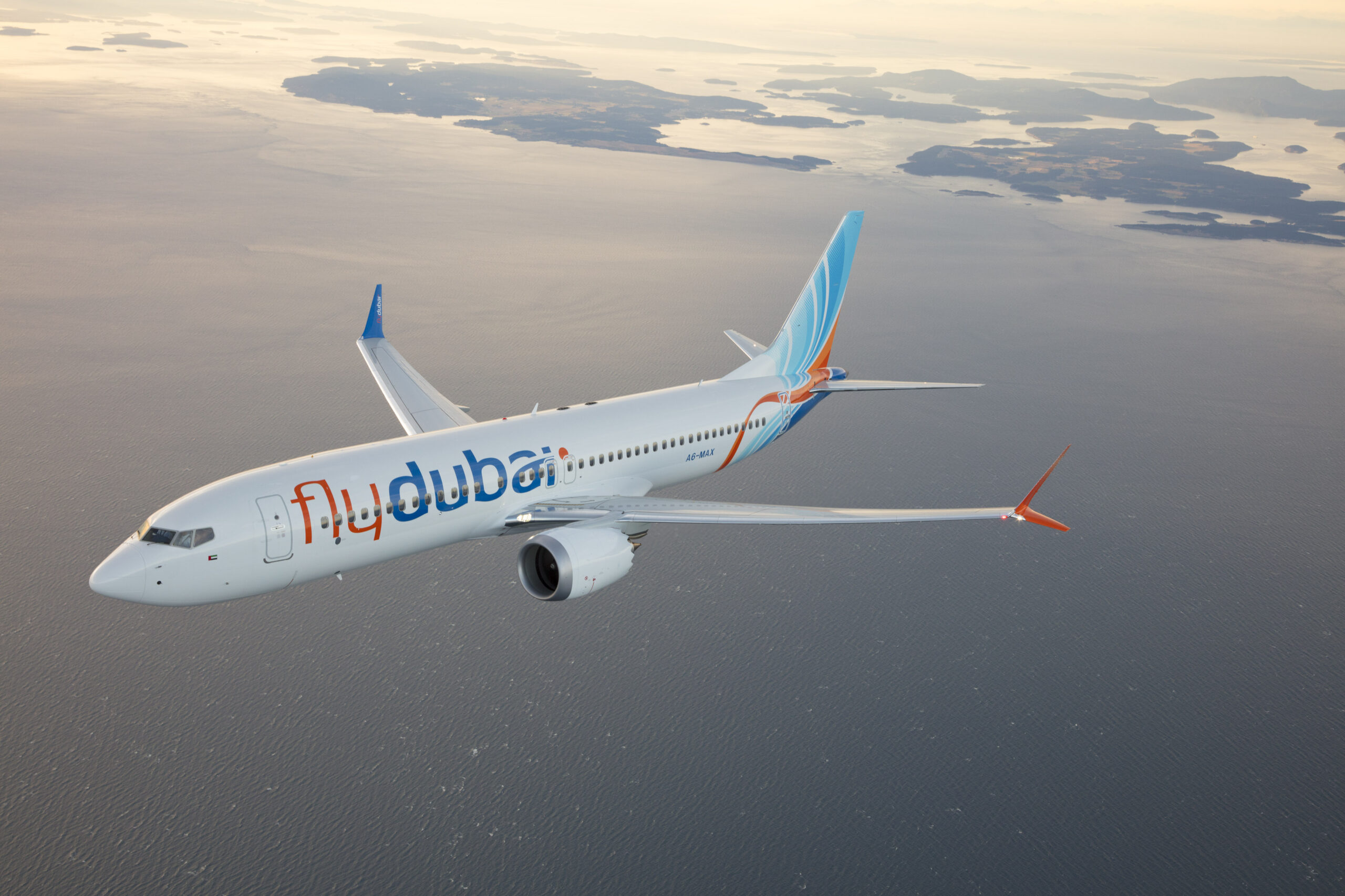 flydubai Boeing 737 MAX 8 in flight