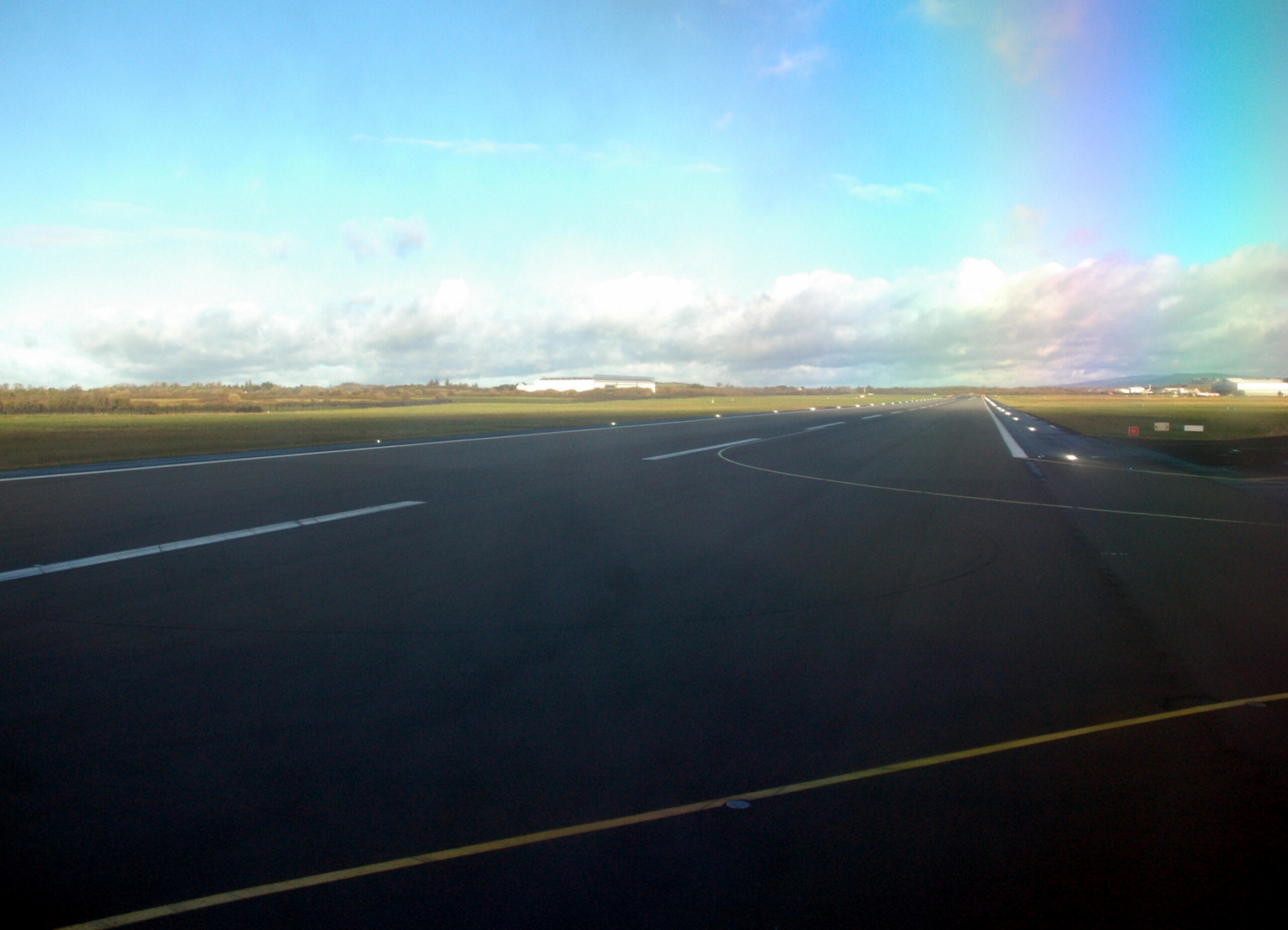 Airfield runways and terminal grounds at Shannon Airport, County Clare, Ireland